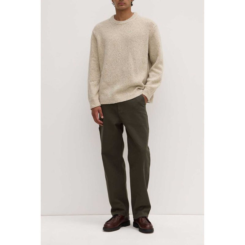 Assembly Label Beckett Wool Blend Crew Neck Knit Oat Marle image number 3